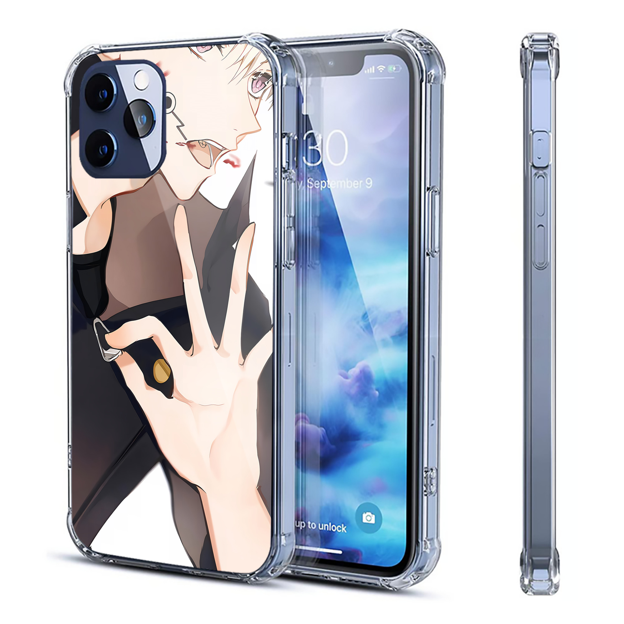（画像用） 呪術廻戦 Jujutsu Kaisen 【iPhone 12シリーズ対応】透明スマホケース（クリアソフトケース）
